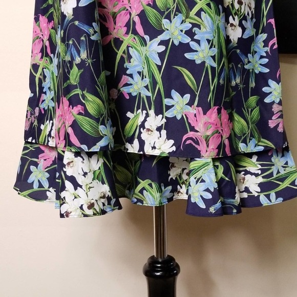 NWT Chelsea28 One Shoulder Ruffle Hem Floral Dress - Picture 4 of 6